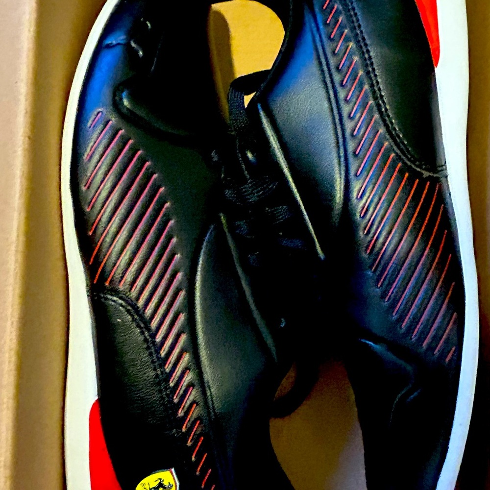 Puma Kid’s Black and Red Sneakers